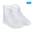thumbnail image 4 of Uxcell Cubierta de Zapatos Impermeable Reutilizable Antideslizante con Cremallera, Blanca 2 Pares (XXXL), 4 of 7