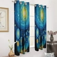 thumbnail image 3 of Starry Night Sky Reflection Study Room Living Kitchen Bedroom For Blackout Curtain Printed 2 Panels, 3 of 6