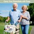 thumbnail image 5 of MoKo Walker Bag with Cup Holder, Walker Basket Organizers for Rolling Folding Walker Accessories, Beige & Butterfly, 5 of 7