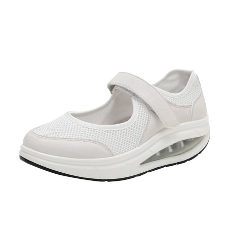 

Sentuca Casual Women s Mesh Shoes Thick-soled Shallow Mouth Middle-aged Sneakers And Elderly Walking Shoes