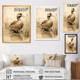 thumbnail image 4 of Designart "Retro Duck Elegance II" Animals Framed Wall Art - Traditional Brown Duck Hallway Framed Wall Art Decor, 4 of 6