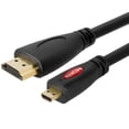 thumbnail image 3 of Cmple - Micro HDMI to HDMI Cable 3ft 4K Male to Male for DSLR, Digital Camera, Camcorder, Capture Card & Monitor - Black, 3 of 7