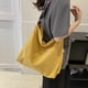 thumbnail image 5 of Bolso bandolera grande para mujer, bolso de moda para mujer, bolso de pana, bolso de hombro a la moda, azul combinado con rojo + marrón, 5 of 5