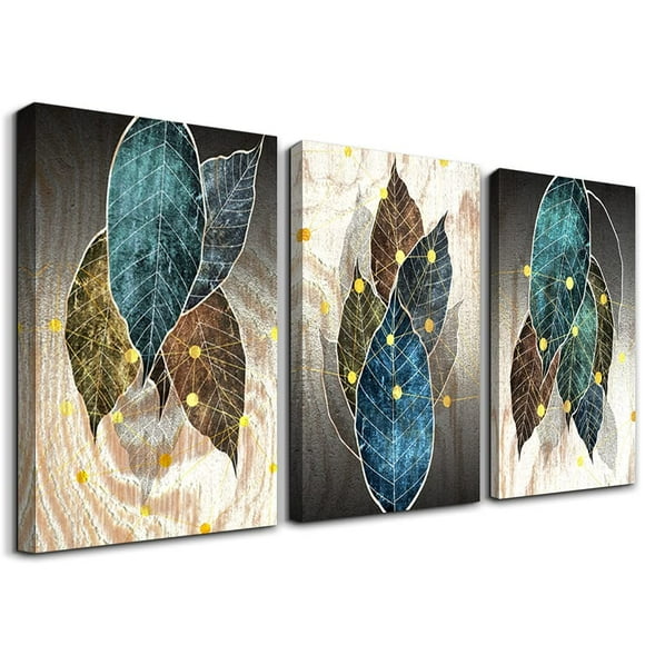 Canvas pictures cafe library colorful leaves wall pictures living room paintings nature plant style prints office kitchen bathroom bedroom art prints