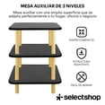 thumbnail image 3 of Mesa Auxiliar Lateral 3 Niveles Mesa Lateral Cuadrada Mesita Moderna Minimalista para Sala de Estar Dormitorio Balcón Mesa de Centro Mesita De Noche, 3 of 8