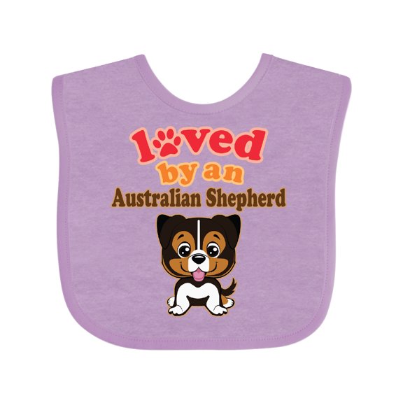 Inktastic Australian Shepherd Dog Cute Boys or Girls Baby Bib