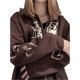 thumbnail image 3 of Chaqueta de calle para mujer Sunloudy, abrigo de sudadera con capucha y cremallera con estampado de patrón de telaraña de estilo gótico de gran tamaño de manga larga Sunloudy S M L, 3 of 8