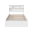 thumbnail image 4 of Leo & Lacey Lit Plateforme de Rangement Urbain en Bois Massif de Style Transitionnel en Blanc, 4 of 10