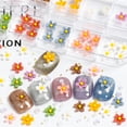 thumbnail image 3 of UDIYO 1 Box Nail Charms Exquisite Shape Waterproof Resin 3D Flower Style Glue on Nails Jewelry Decoration Birthday Gift, 3 of 7