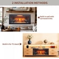 thumbnail image 5 of W1769P405043 42" Infrared Electric Fireplace Insert With Removable Trim Kit - Touch Panel Heater With Realistic Flame Effect, Black, 5 of 8