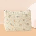 thumbnail image 2 of Neceser Acolchado De Maquillaje Mujer Acolchado Floral Algodón Mujer Viaje (Flor) Naranja, 2 of 6