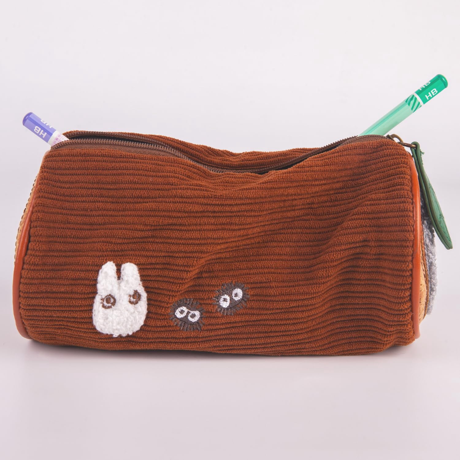 Cute Totor0 Pencilcase Bag + Plush Doll Toy Pendant Kit, Anime Movie Peripheral 7.3 Inch Pencil Case and 4.5 Inch Small Pendant Combination for Fans Friends, Brown, medium, Modern