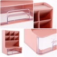 thumbnail image 3 of Hytrove Organizador De Escritorio Con Cajón En Plástico Rosa Para Oficina Y Estudio, 3 of 8