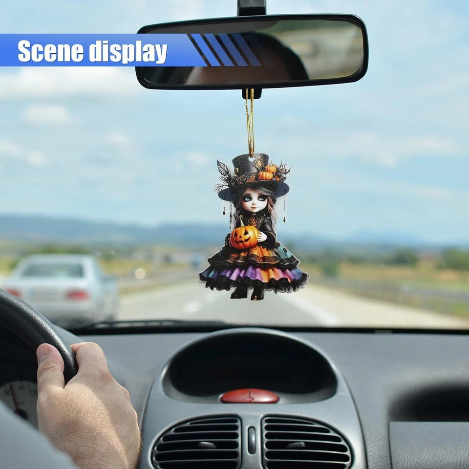 Car Mirror Hanging Accessories, Cute Car Rear View Mirror Charm, Acrylic Car Han
