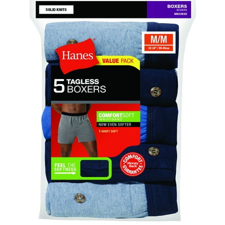 Hanes - Hanes Men's FreshIQ Comfortsoft Knit Boxers, 5-Pack - Walmart ...