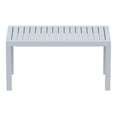 thumbnail image 2 of Luxury Commercial Living 36" Silver Gray Patio Solid Rectangular Patio Resin Coffee Table, 2 of 6