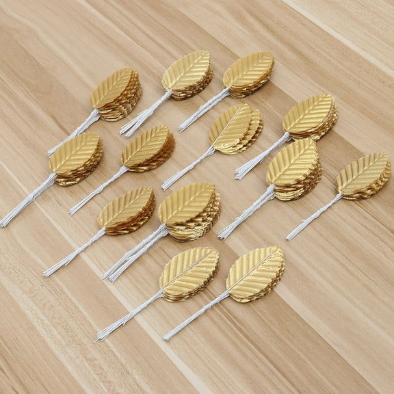 Kitandove 200Pcs Small Fake Leaves Plastic Greenery for and Enthusiasts
