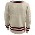 thumbnail image 2 of Men's Cable Knit V-Neck Sweater Long Sleeve Pullover Casual Classic Fit Knit Top, 2 of 4