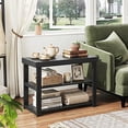 thumbnail image 5 of EDX 3 Tier Bamboo Shoe Rack Bench,  11.3'' x 19.7'' x 18'' Storage Seat Organizer with 286lb Capacity for Entryway,  Bedroom and Living Room,  Black, 5 of 9