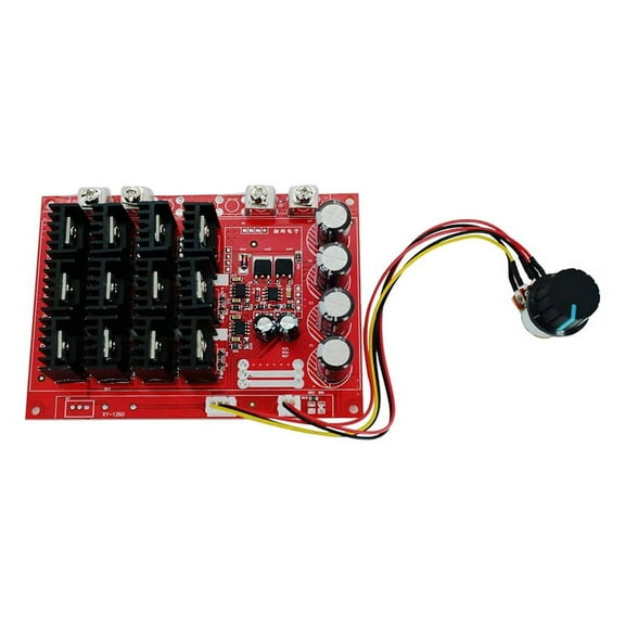 Motor Controller,PWM DC Motor Speed Controller 10-50V 60A High Power HHO RC Driver PWM Controller Module,1 x Motor Controller,Red