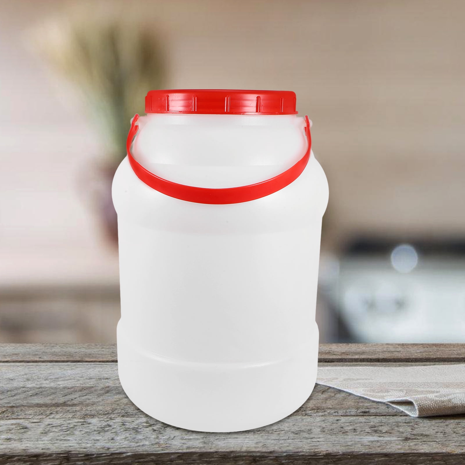 Raindrops White HDPE Water Storage Barrel with Thick Wall for Outdoor Use 12L