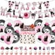 thumbnail image 1 of Globo de calavera rosa para fiesta de Halloween, pancarta con diseño de gato negro, banderín para colgar en la tarta, decoración para insertar en el tubo de escape, 1 of 5