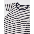 thumbnail image 3 of Touched by Nature Baby and Toddler Girl Organic Cotton Short-Sleeve Dresses 2pk, Heather Gray Stripe, 4 Toddler, 3 of 4