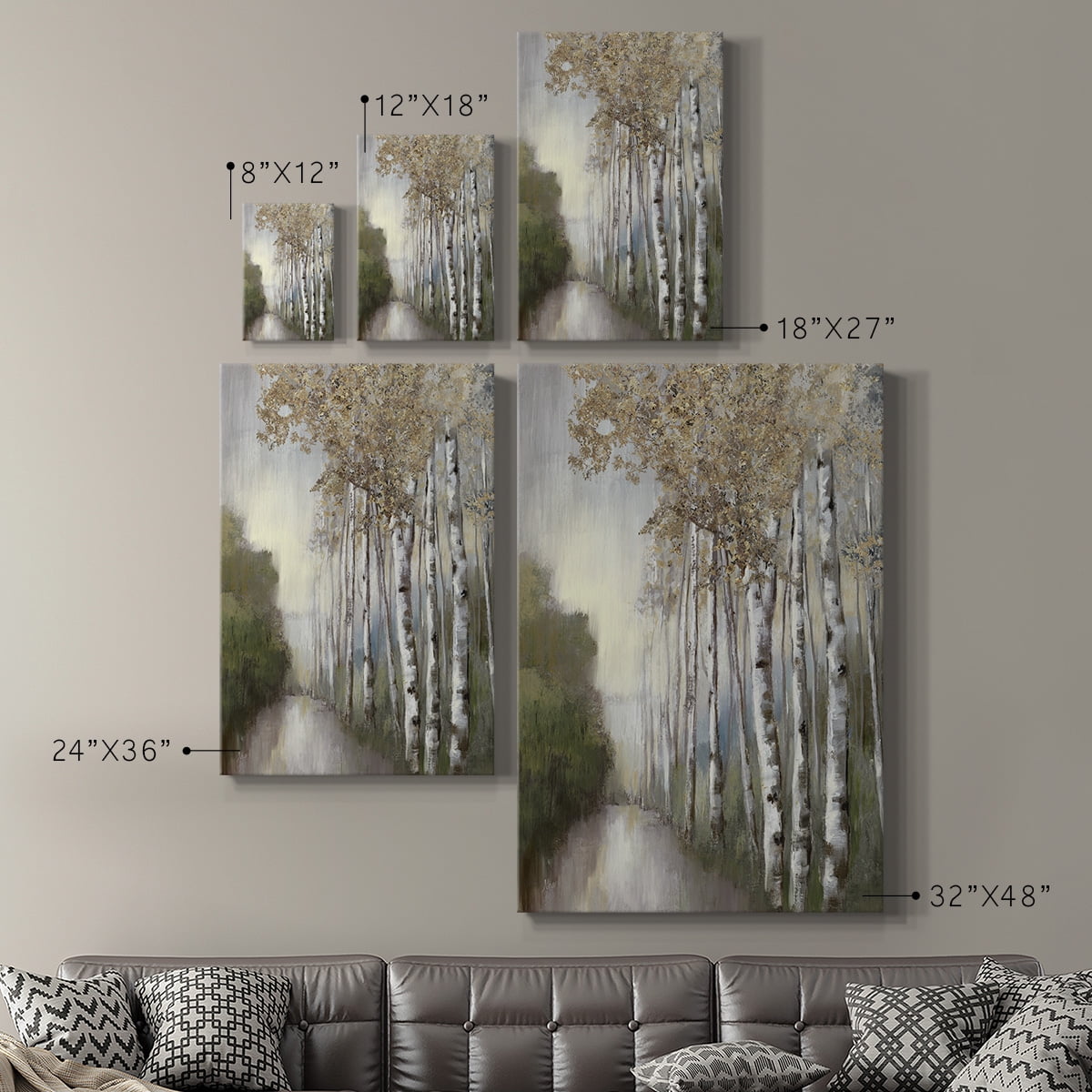 Woodland Walk Neutral Premium Gallery Wrapped Canvas - Ready to Hang