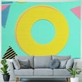 thumbnail image 4 of Autua Retro Yellow Circle Tapestry Wall Hanging Unique Style Graphic for Living Room Bedroom Farmhouse Dorm Decor Art, Various Sizes Available 50x40inch, 4 of 6