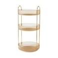 thumbnail image 1 of Soporte para brochas de maquillaje, especiero, bandeja de almacenamiento de 3 capas, portátil, para frutas, vitrina de cosméticos para tocador, mesa oro, 1 of 9
