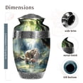 thumbnail image 2 of MUKTIVE Elephant Handcrafted Decorative Urns for Human Ashes Adult Man - Large Burial Urns for Adult Human Ashes for Mom & Dad - Funeral Gifts for Women Cremation - 10 inch, 2 of 7