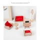 thumbnail image 3 of Muebles de casa de muñecas en miniatura - Juego de muebles de casa de muñecas de madera para sala de estar de casa de muñecas - Muebles de casa de muñecas que incluyen sofá, mueble de televi, 3 of 5