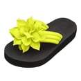 thumbnail image 4 of Dakaela Women's Flower Flip Flops 2026 Yoga Mat Slip on Flat Thong Sandals Summer Beach Slides Casual Walking Slippers for Travel Vacation Size 6-10, 4 of 5