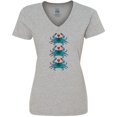 thumbnail image 3 of Inktastic Blue Crab Lover Gifts Women's V-Neck T-Shirt, 3 of 5