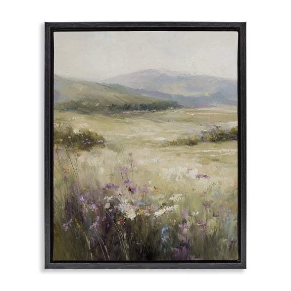Stupell Industries Traditional Fields Of Serenity Black Floating Frame Canvas Art, 17 x 21, by Svetlana Aleynikova