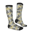 thumbnail image 4 of Lsque Golden Glitter Butterflies Printed Crew Socks Men's Women's LightWeight Thin Casual Calf Socks ,Knee High Socks,Cotton Socks, 4 of 9