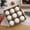 White, variant on HongHeng 9Pcs Fabric Wrapped Balls Valentine's Day Fabric Rag Balls Decorative Christmas Ball Ornaments for Party, Valentine's Day, Wedding Table