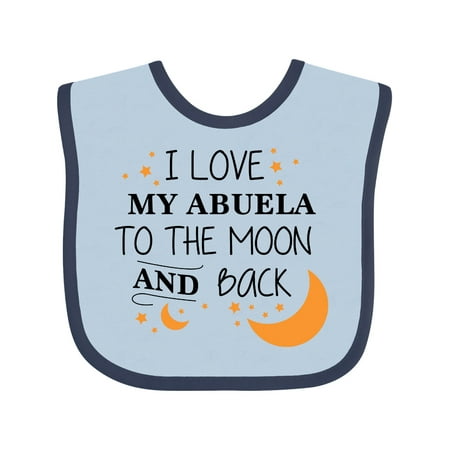 

Inktastic I Love My Abuela to the Moon and Back Gift Baby Boy or Baby Girl Bib