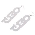 thumbnail image 4 of Acrílico Grandes Letras OMG Cuelgan Pendiente de Gota Hip Hop Accesorio-, 4 of 8