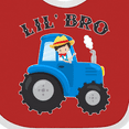 thumbnail image 4 of Inktastic Farmer Tractor Little Bro Boys Baby Bib, 4 of 4