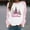 Pink#3, variant on LEAVINGSUO Womens Tops Womens Plus Size $5 Women's Christmas Printed Round Neck Long Sleeved Top Loose Fitting Sweater Pink XXXL