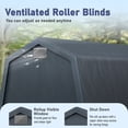 thumbnail image 6 of Summit Living 22' x 13' Heavy Duty Carport with Roll-up Doors & Ventilated Windows, Outdoor Portable Storage Shed Car Shelter, Garage with All-season Canopy, 6 of 9