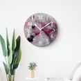 thumbnail image 4 of 16 Inch Wall Clock Battery Operated Silent Clock Decorative for Office, Kitchen, Outdoor, Living Room，Horse Cherry Blossom Flower Elaborate, 4 of 4