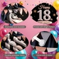 thumbnail image 4 of Pink Theme Happy 18th Banner Gold Sparkle 18th Birthday Display Balloon Decor Gift Box Design Birthday Backdrop for 18th Birthday Party Adult Celebration Sweet 18 Event, 4 of 8