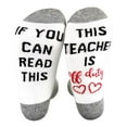thumbnail image 3 of Novelty Funny Words Crew Socks If You Can Read This Teacher Nurse Off Duty Gifts, 3 of 5