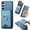 Blue, variant on For Samsung Galaxy A16 5G Case, Detachable Magnetic Wallet Case with Card Holder & Ring Stand, Support Car Mount, Premium PU Leather Shockproof Durable Protective Slim Case Cover, Yellow