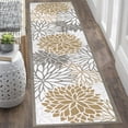 thumbnail image 5 of MeyJey 2'x10' Floral Runner Rug for Hallways, Oriental Non Slip Machine Washable Area Rugs Vintage Floor Carpet for Bedroom Kitchen Dinning/Living/Laundry Room, Brown/Gray, 5 of 5