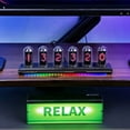 thumbnail image 5 of RGB Nixie Tube Clock LED Glows IPS Color Screen DIY Analog Digital Tube Night Lights Gaming Desktop Home Decoration, 5 of 6