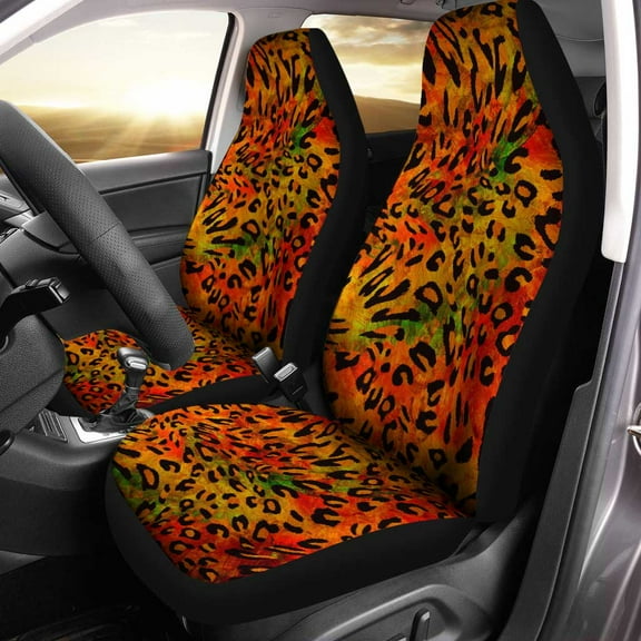 Cover Protective Seat Front Universal Accessories Car Print Pattern Skin Animal Covers Seat Car Print Cheetah -Wild Leopard