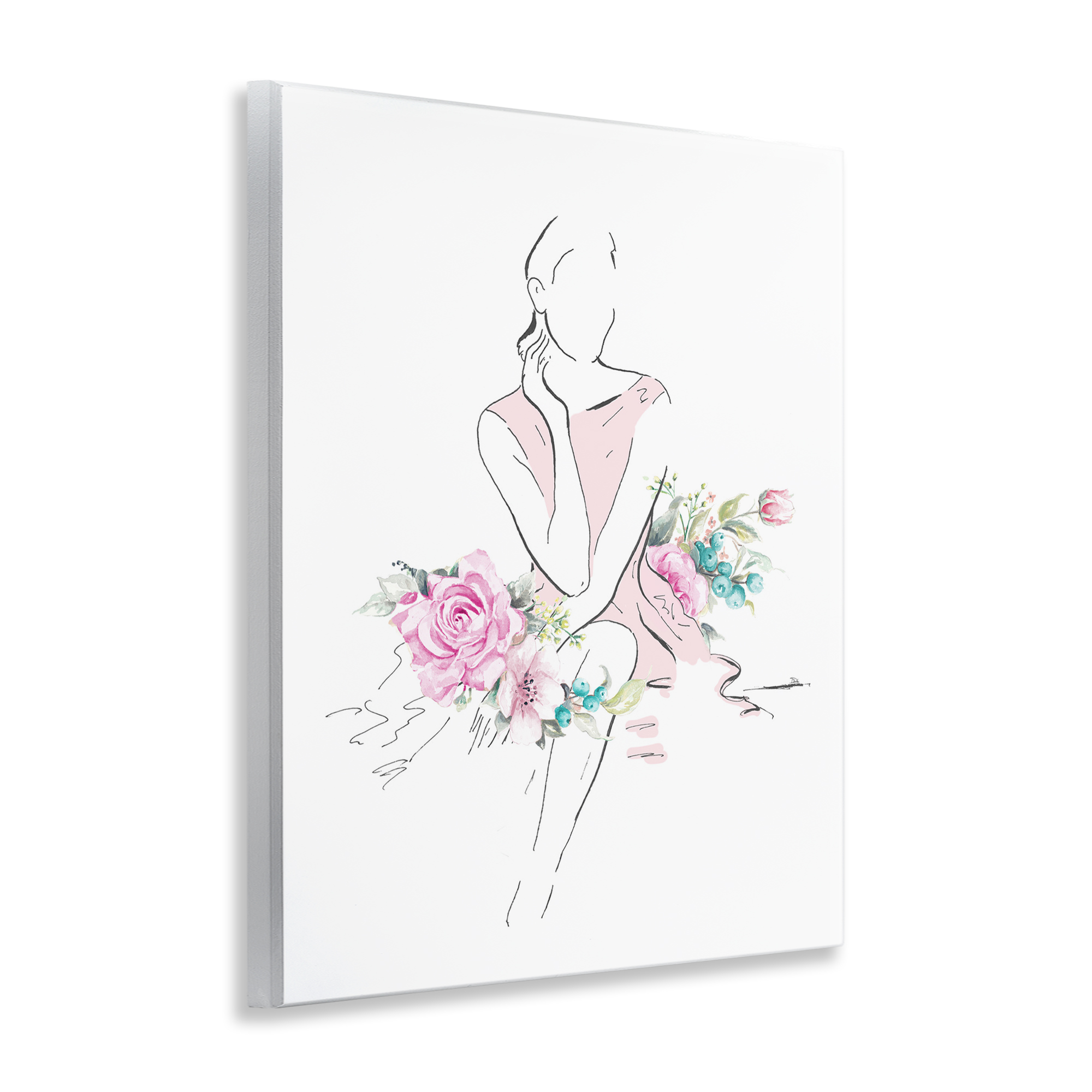 Stupell Industries Soft Floral Fashion Novelty Painting Unframed Art Print Wall Art, 11 x 14